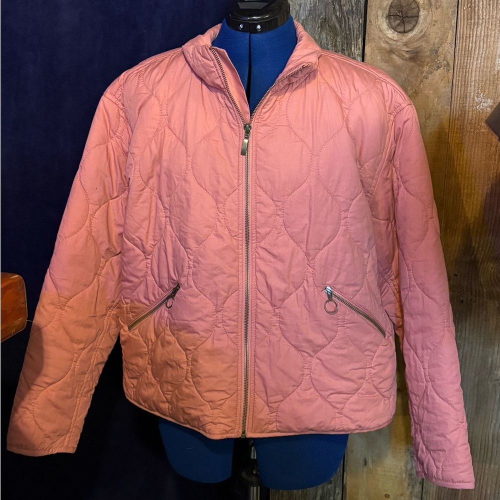 Lucky Brand Pink Quilted Puffer Jacket